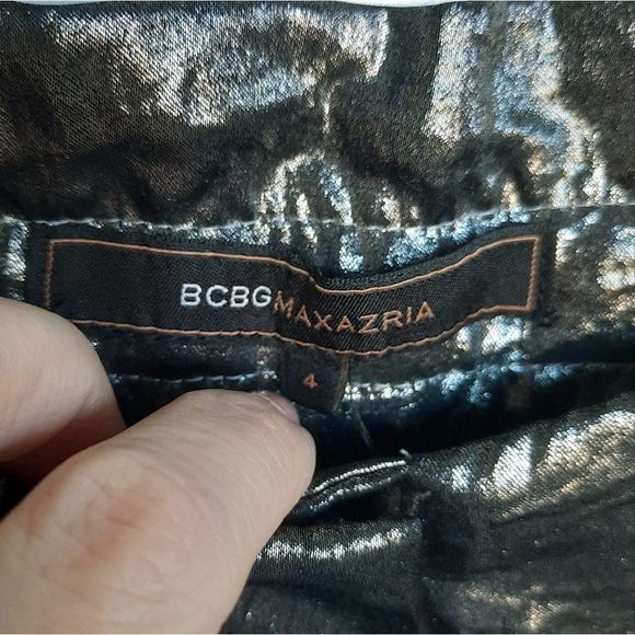 BCBGMAXAZRIA Metallic Fiona Pants - Picture 4 of 7